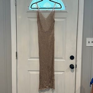 Fashion nova rose gold maxi cover up